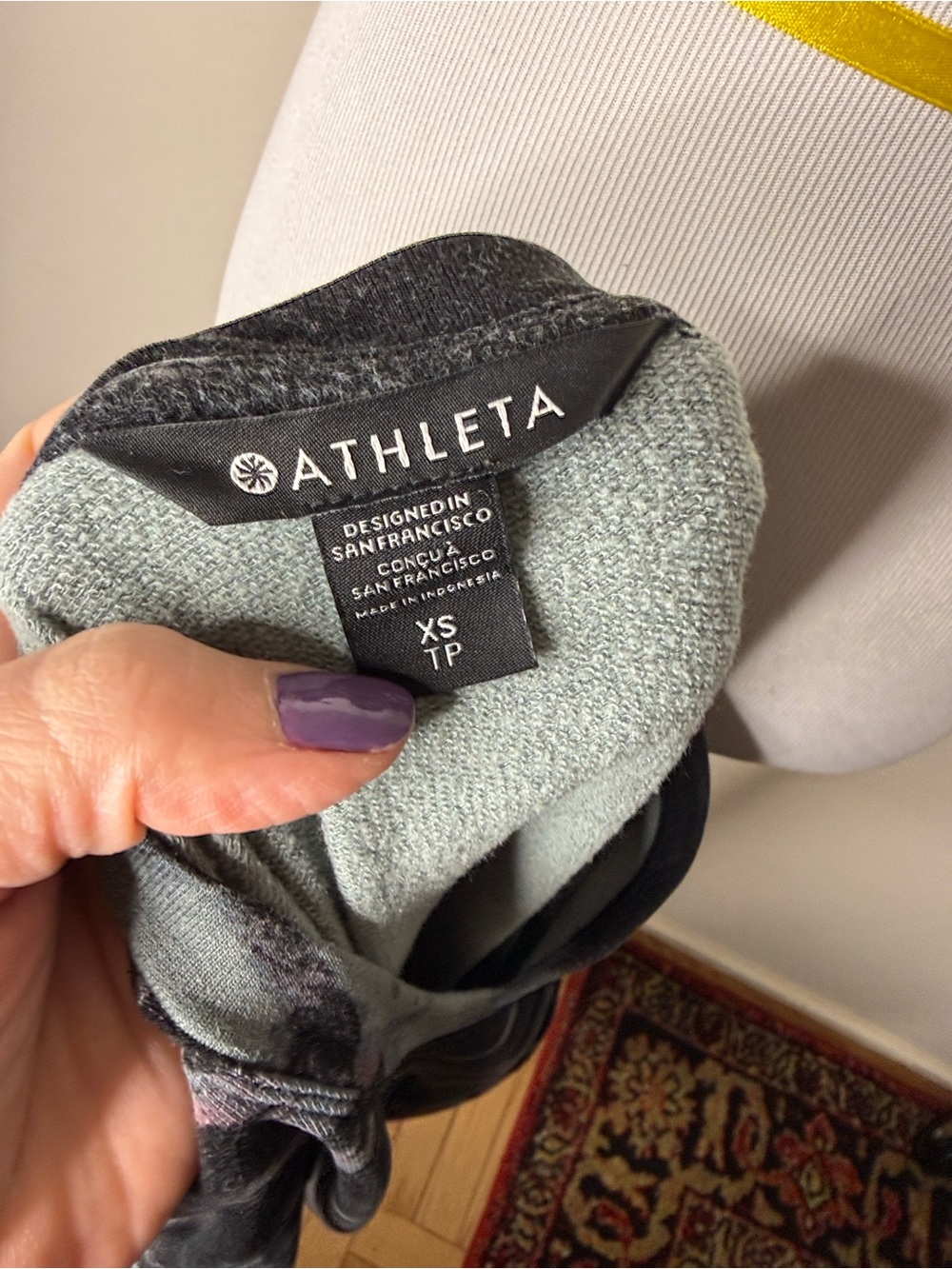 Athleta Black and Pink Camouflage Balance Crewneck Sweatshirt - Picture 4 of 7